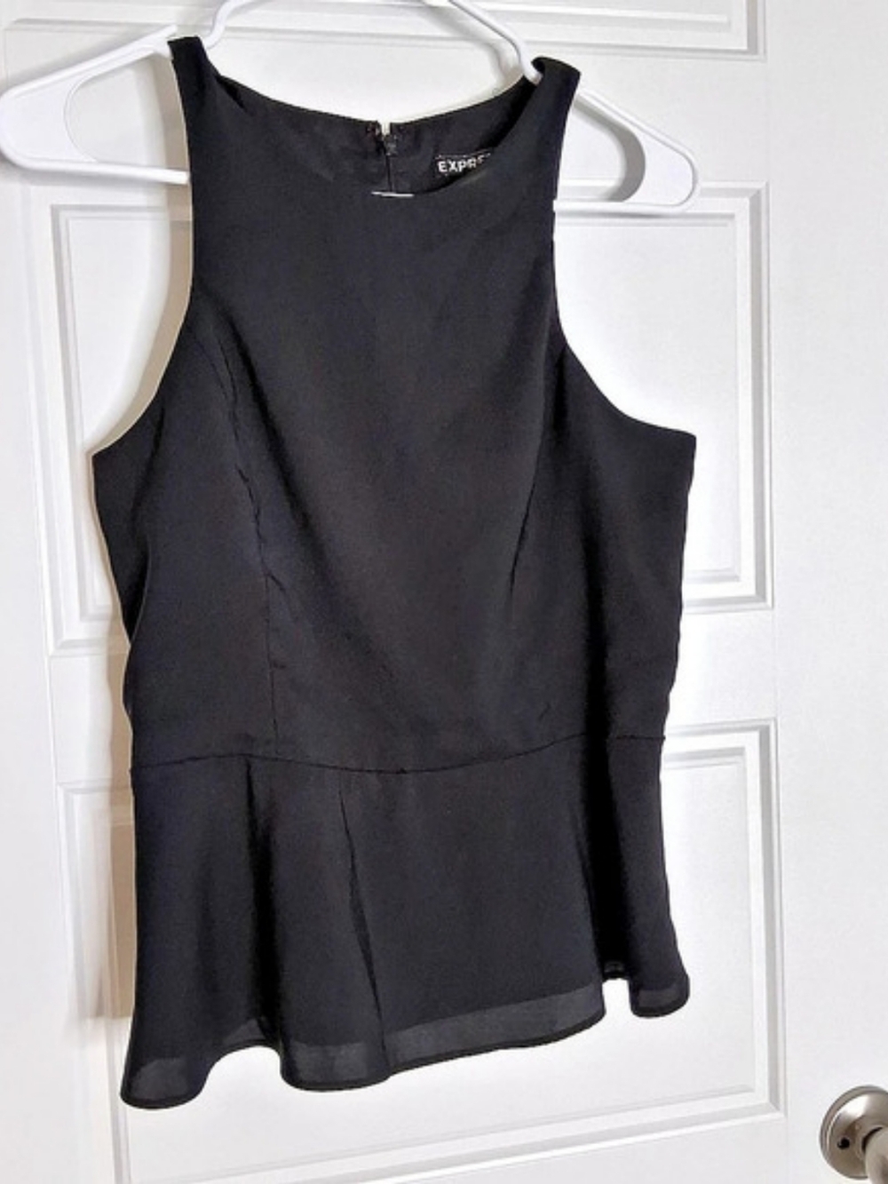 Express Black Sleeveless Peplum Tank Top Mini Dress
